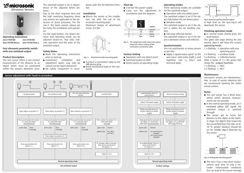 Microsonic zws-7/CD/QS operating instructions