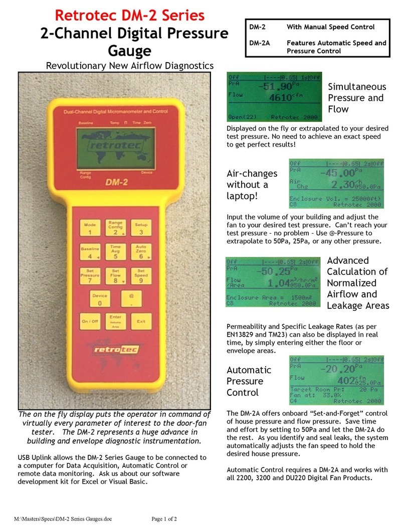 Retrotec DM-2 quick start guide