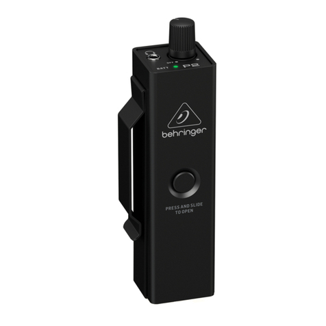 Behringer P2 quick start guide