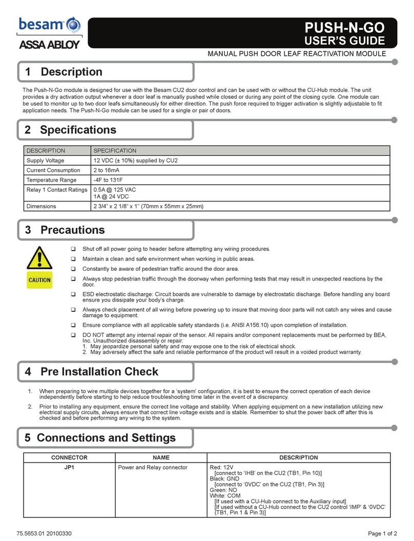 Assa Abloy besam PUSH-N-GO User manual