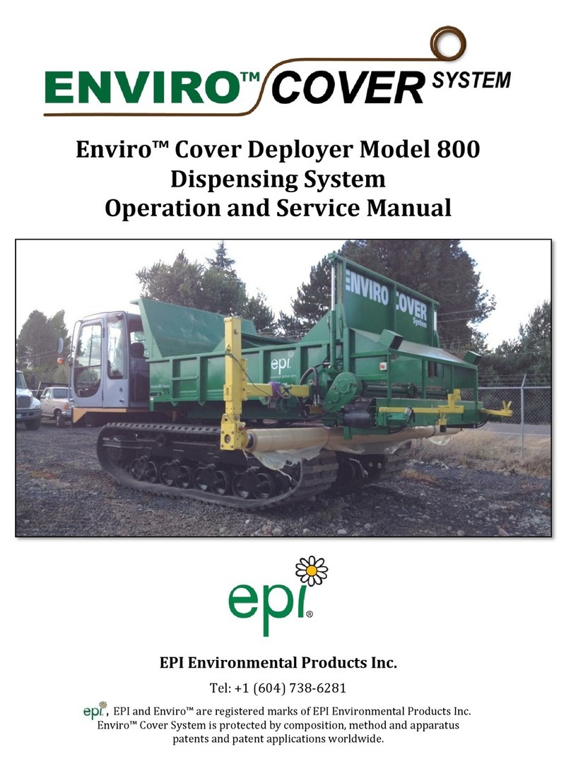 EPI ENVIRO Cover Deployer 800 Operation and service manual
