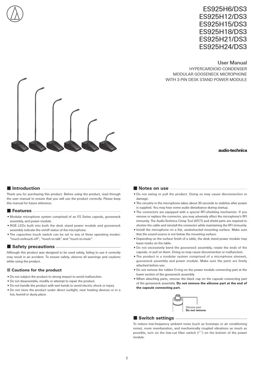 Audio Technica ES925H6/DS3 user manual