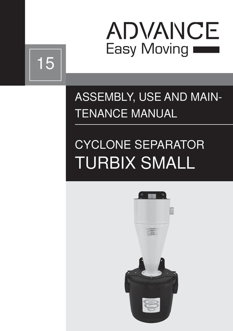 ADVANCE Easy Moving TURBIX SMALL Assembly, Use and Maintenance Manual ADVANCE Easy Moving TURBIX SMALL Assembly, Use and Maintenance Manual