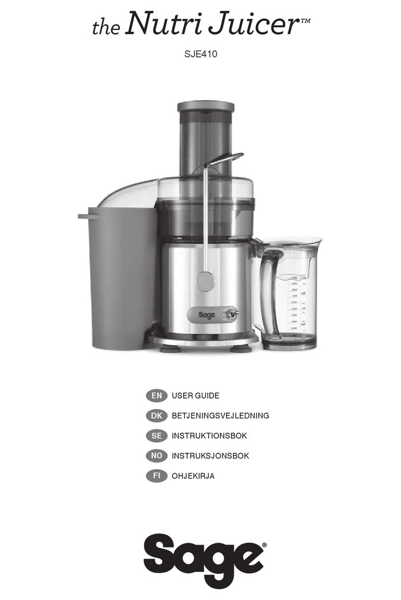 Sage Nutri Juicer SJE410 user guide