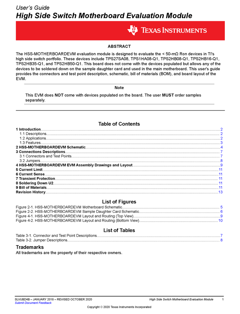 Texas Instruments HSS-MOTHERBOARDEVM User manual