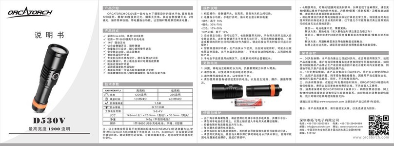 ORCATORCH D530V User manual