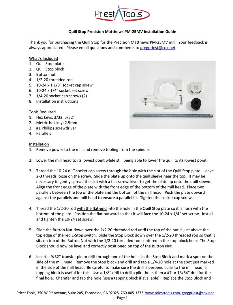 Priest Tools PM-25MV installation guide
