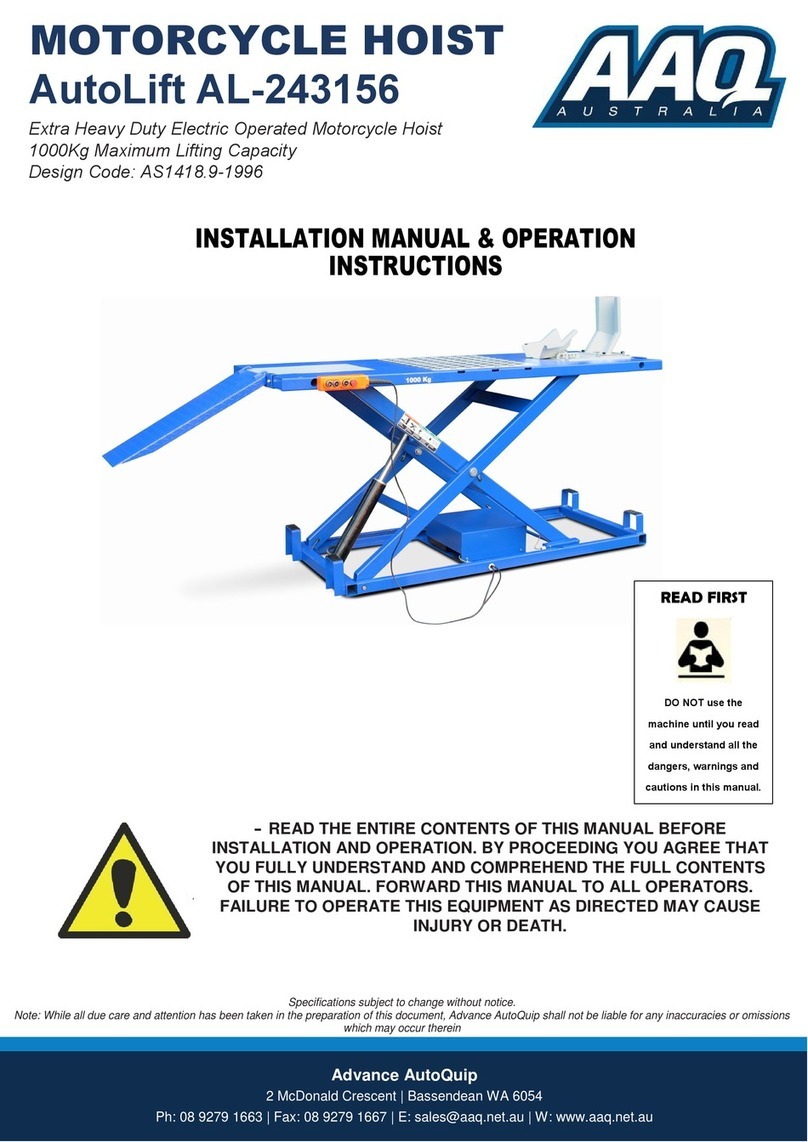 AAQ AutoLift AL-243156 User manual
