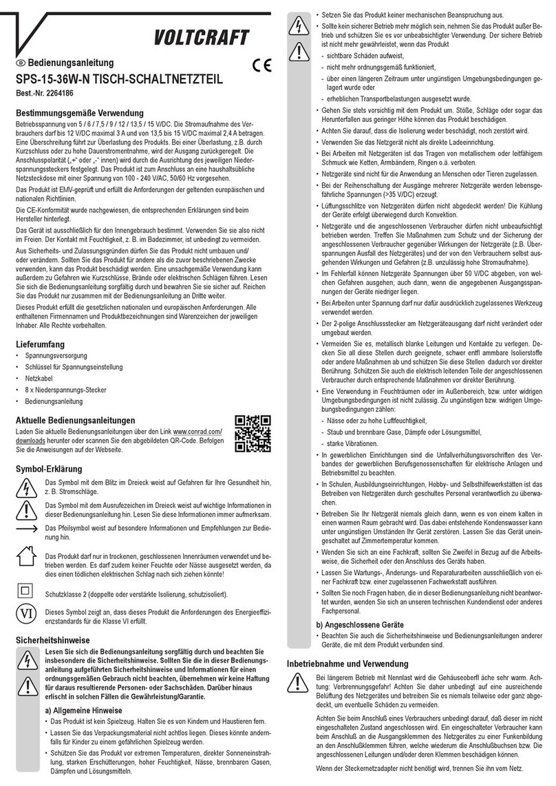 VOLTCRAFT SPS-15-36W-N User manual