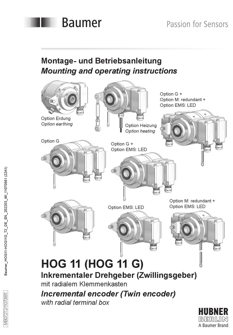 Baumer HUBNER BERLIN HOG 11 Service manual