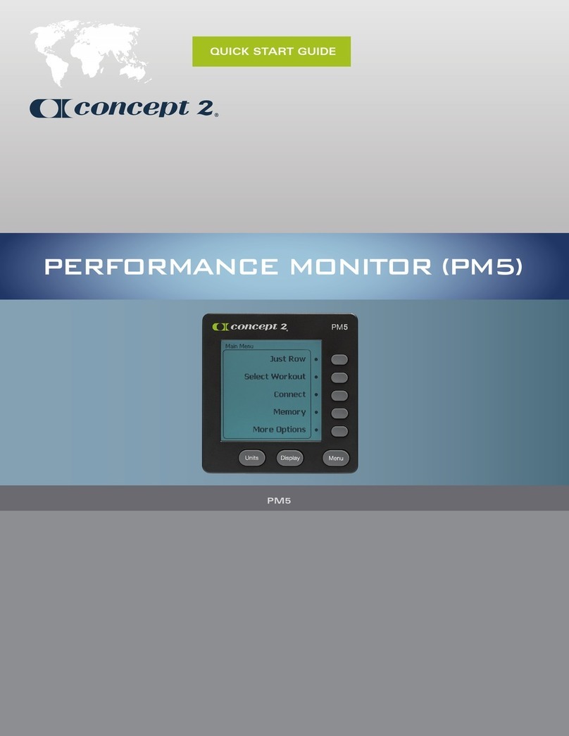Concept2 PM5 quick start guide