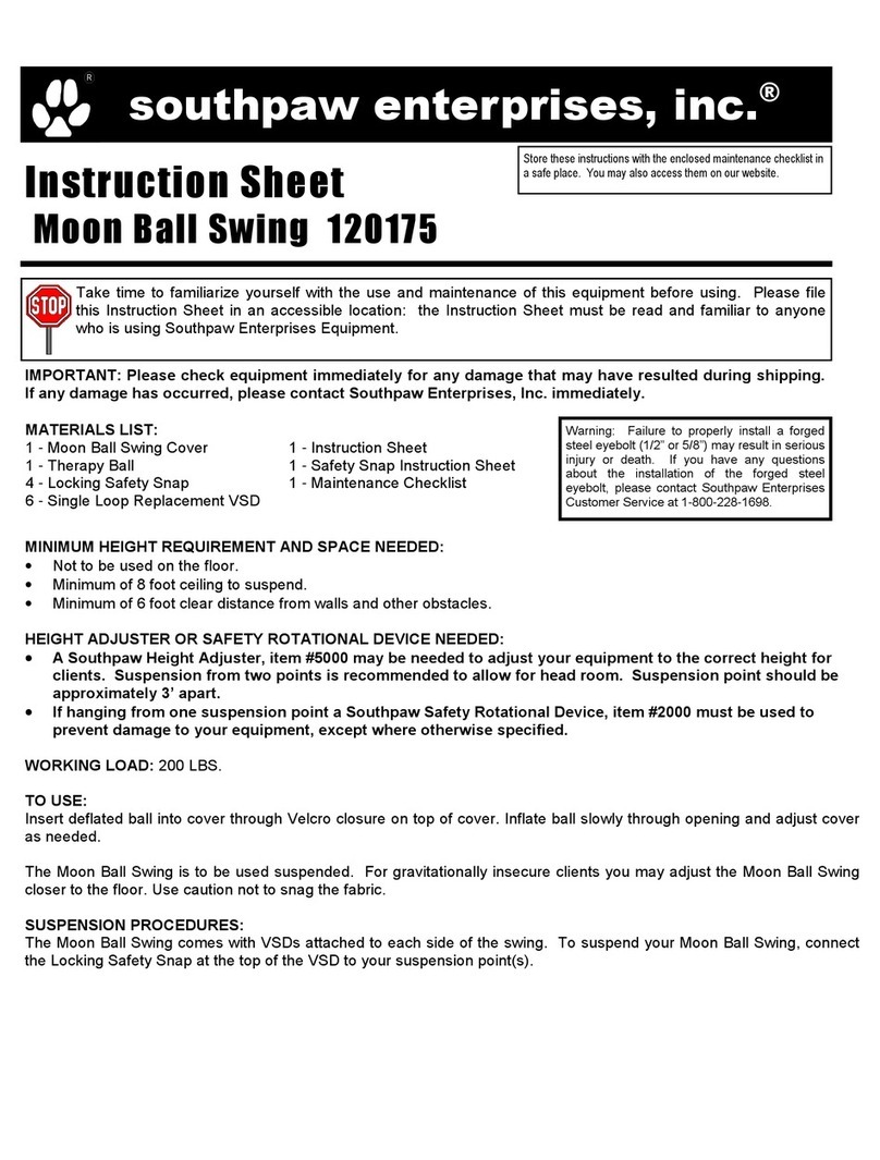 southpaw enterprises 120175 instruction sheet