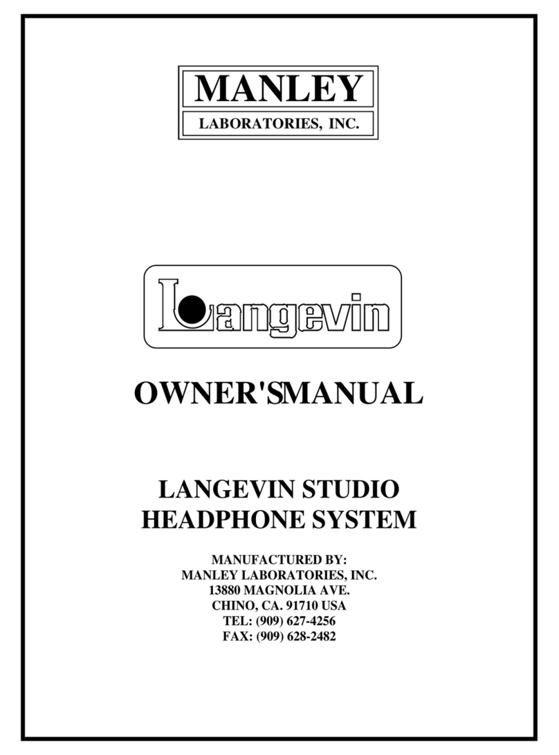 Manley Langevin Series owner's manual