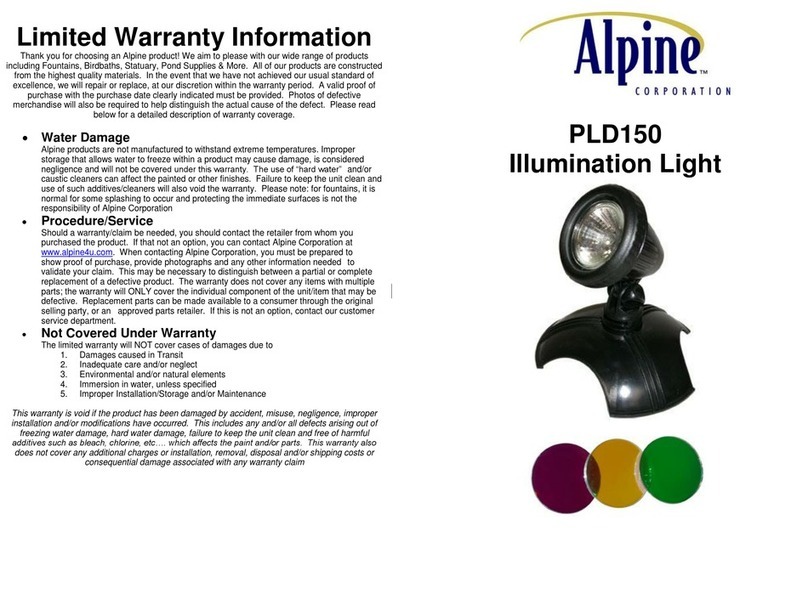 Alpine PLD150 quick start guide