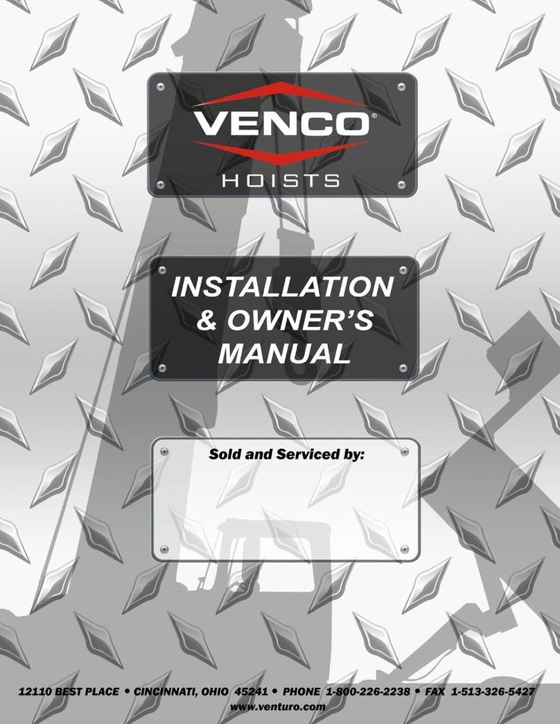 VENCO VC 416 Installation & owner's manual