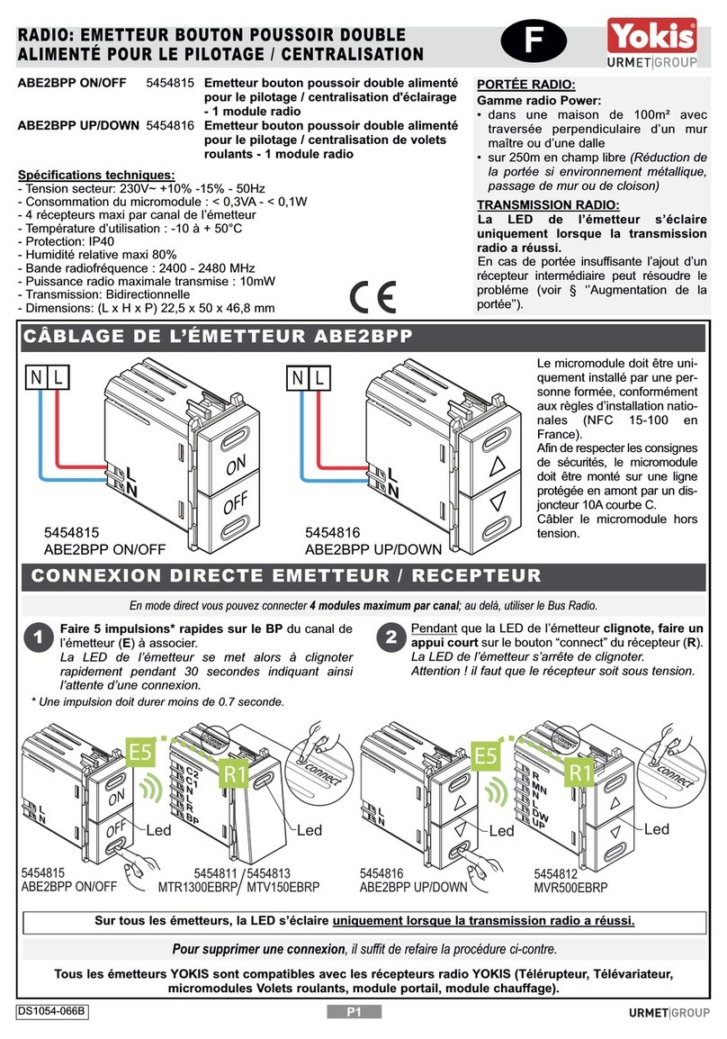 urmet domus Yokis ABE2BPP manual