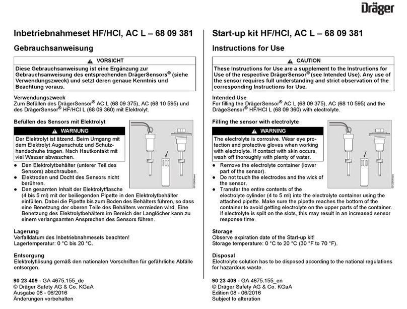 Dräger 68 09 381 User manual