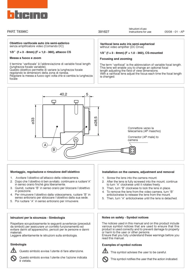 Bticino 391627 Instructions for use
