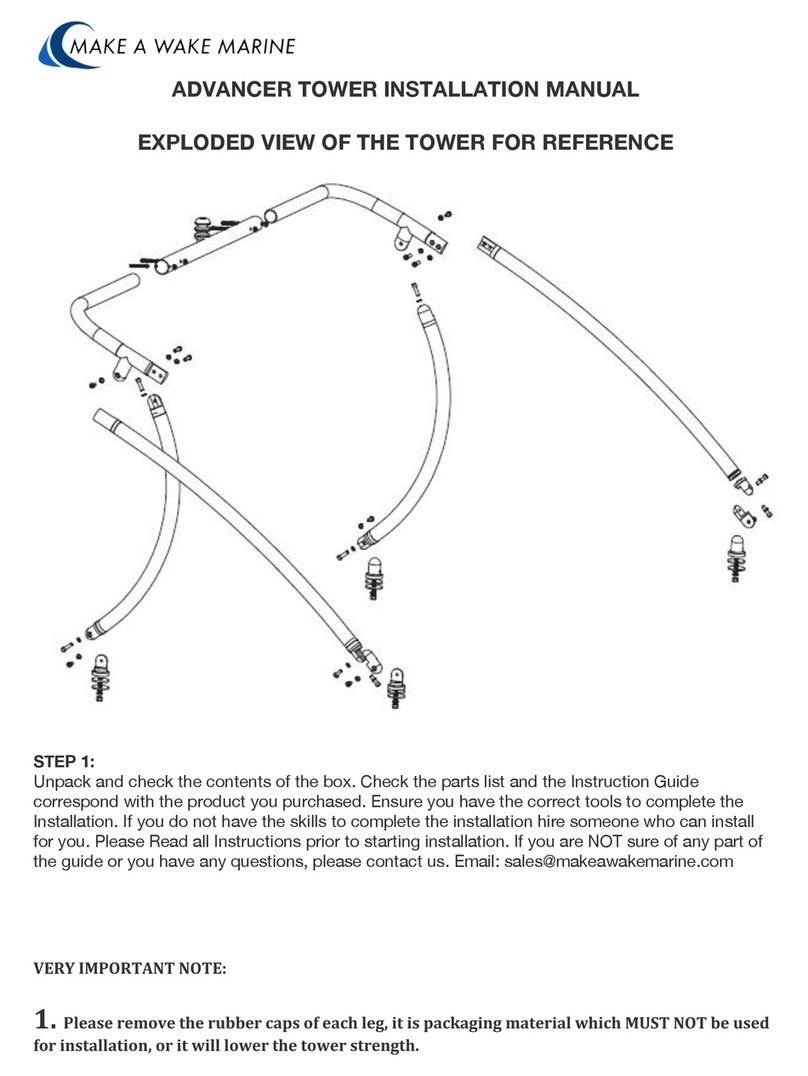 MAKE A WAKE MARINE ADVANCER TOWER installation manual