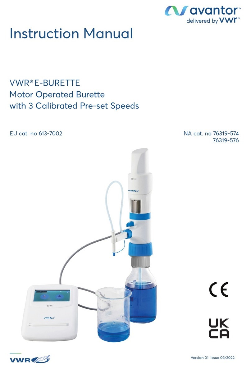 VWR AVANTOR E-BURETTE User manual