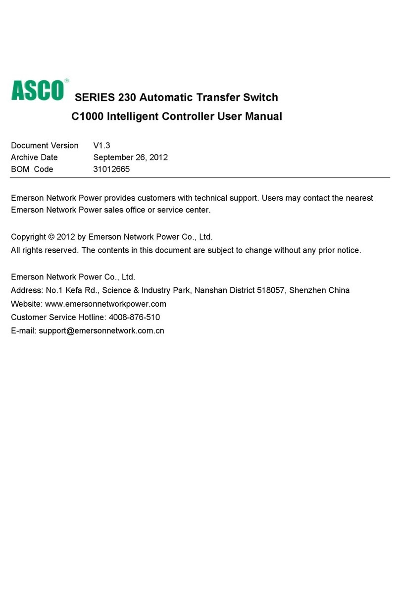 Asco 230 Series User manual Asco 230 Series User manual