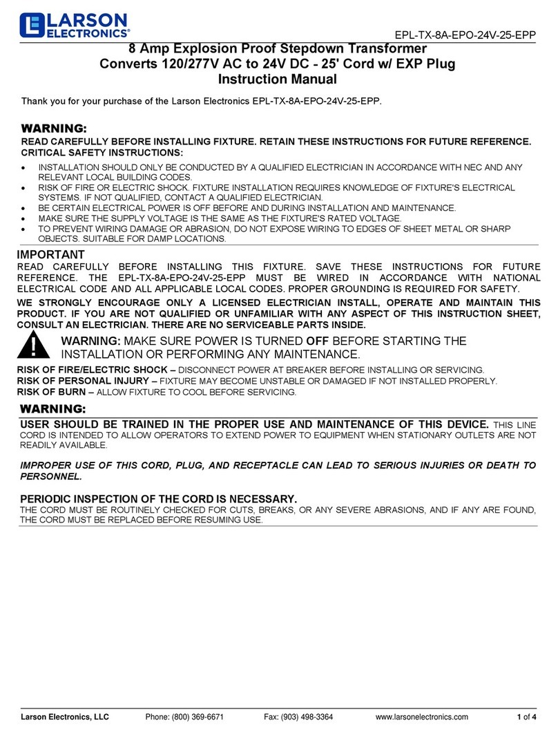 Larson Electronics EPL-TX-8A-EPO-24V-25-EPP instruction manual
