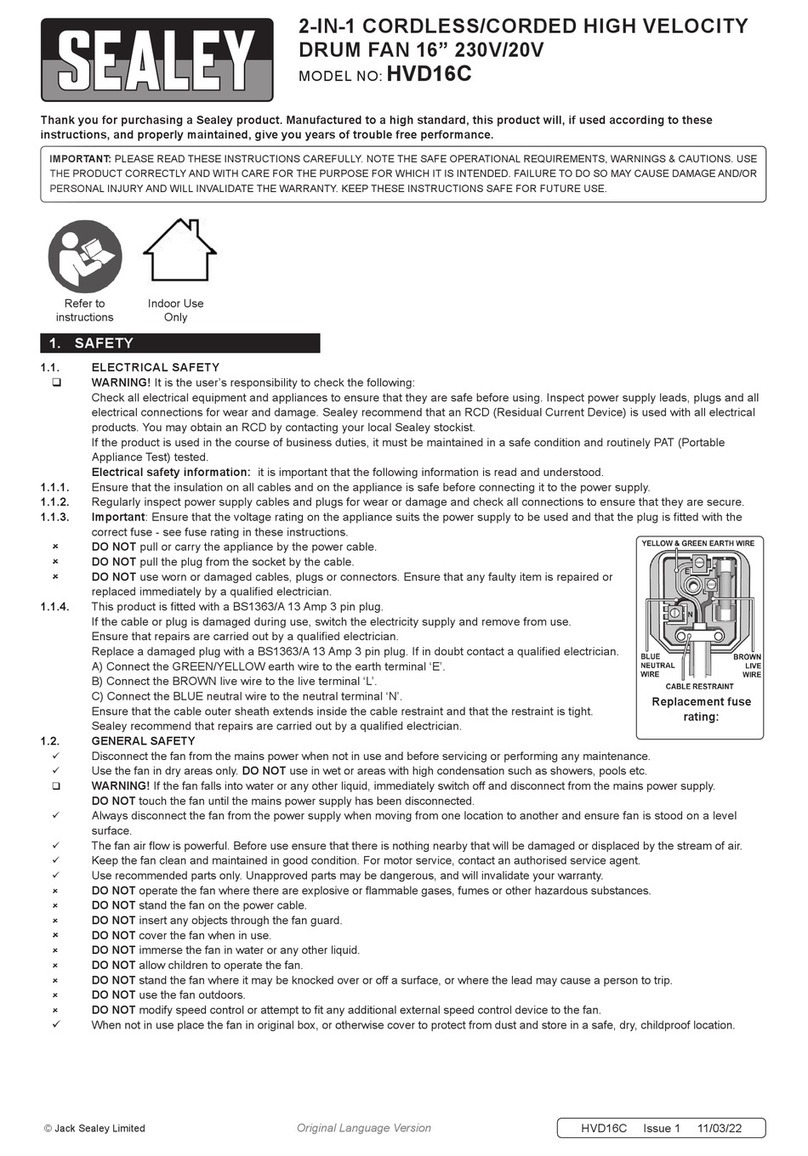 Sealey HVD16C User manual