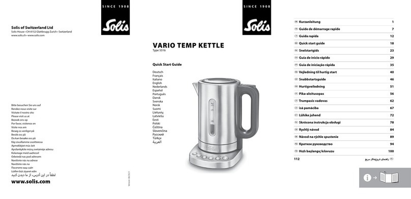 SOLIS Vario Temp Kettle quick start guide