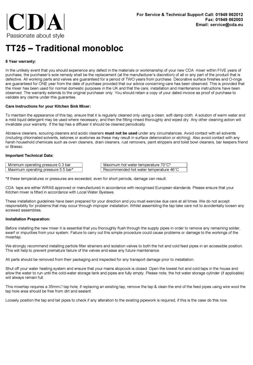 CDA TT25CH User manual