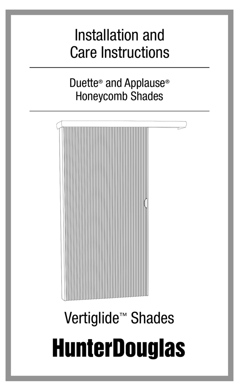 HunterDouglas Vertiglide Duette Honeycomb Operation manual