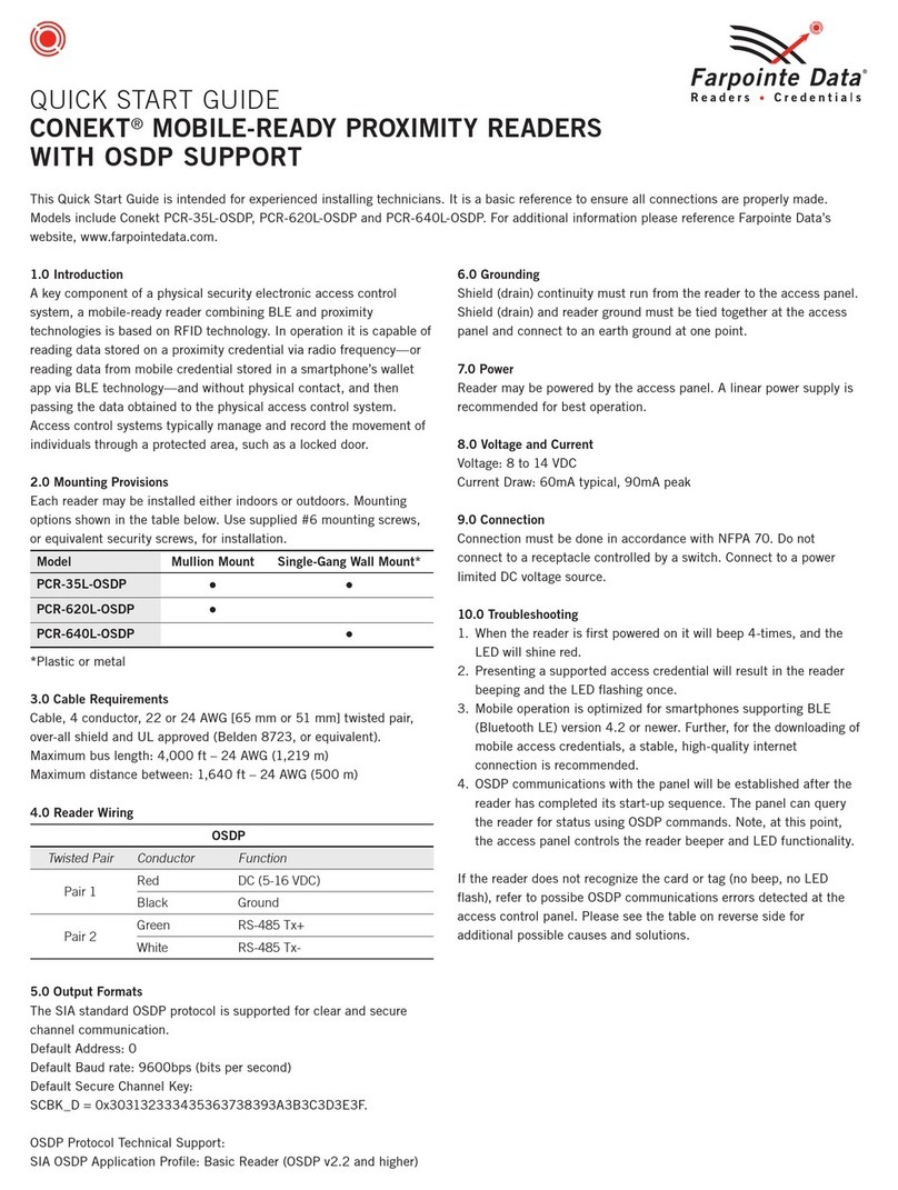Farpointe Data CONEKT PCR-35L-OSDP quick start guide