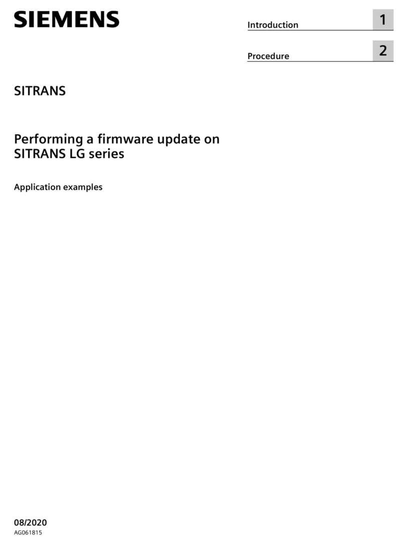 Siemens SITRANS LG Series Use and care manual