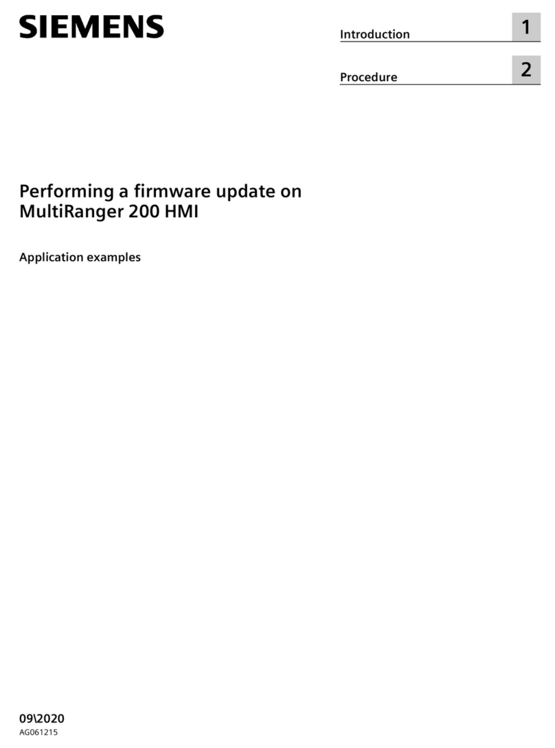 Siemens MultiRanger 200 HMI Use and care manual