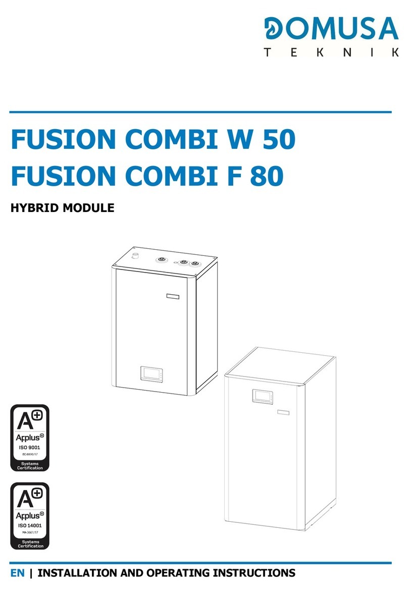 DOMUSA TEKNIK FUSION COMBI W 50 Installation and operating instructions DOMUSA TEKNIK FUSION COMBI W 50 Installation and operating instructions