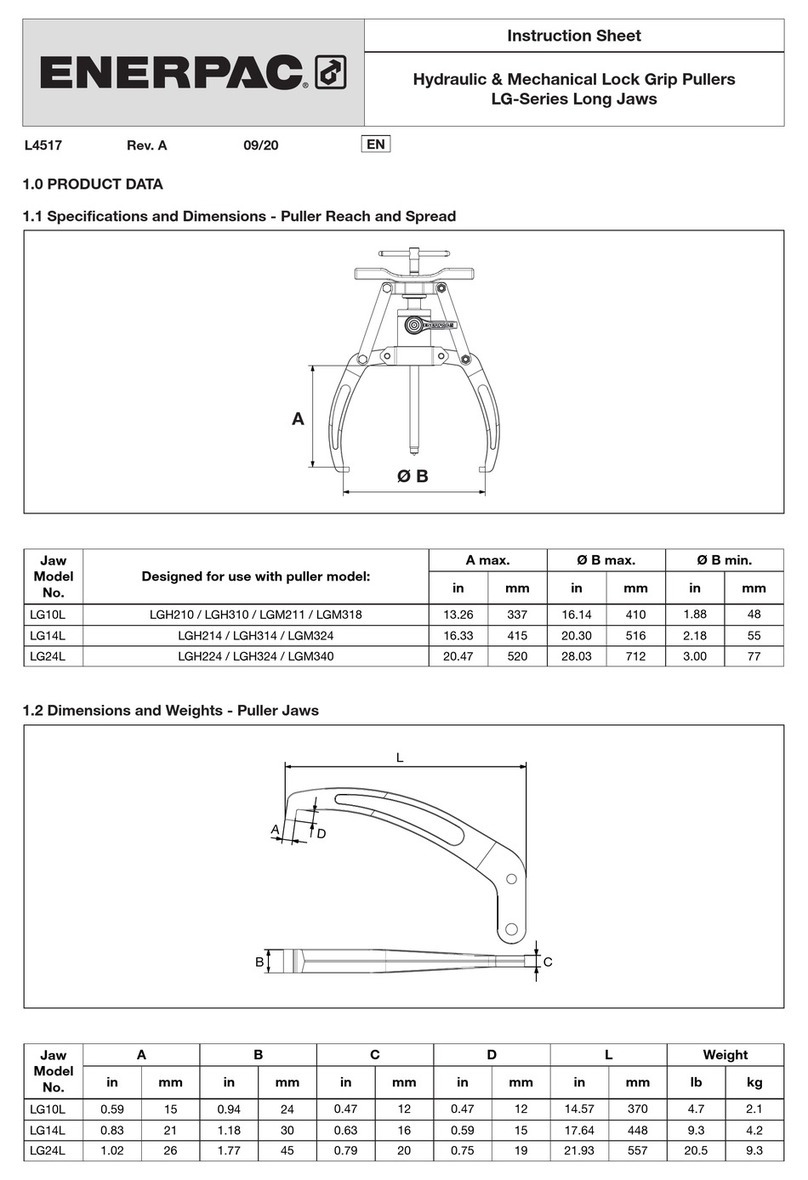 Enerpac LG Series instruction sheet