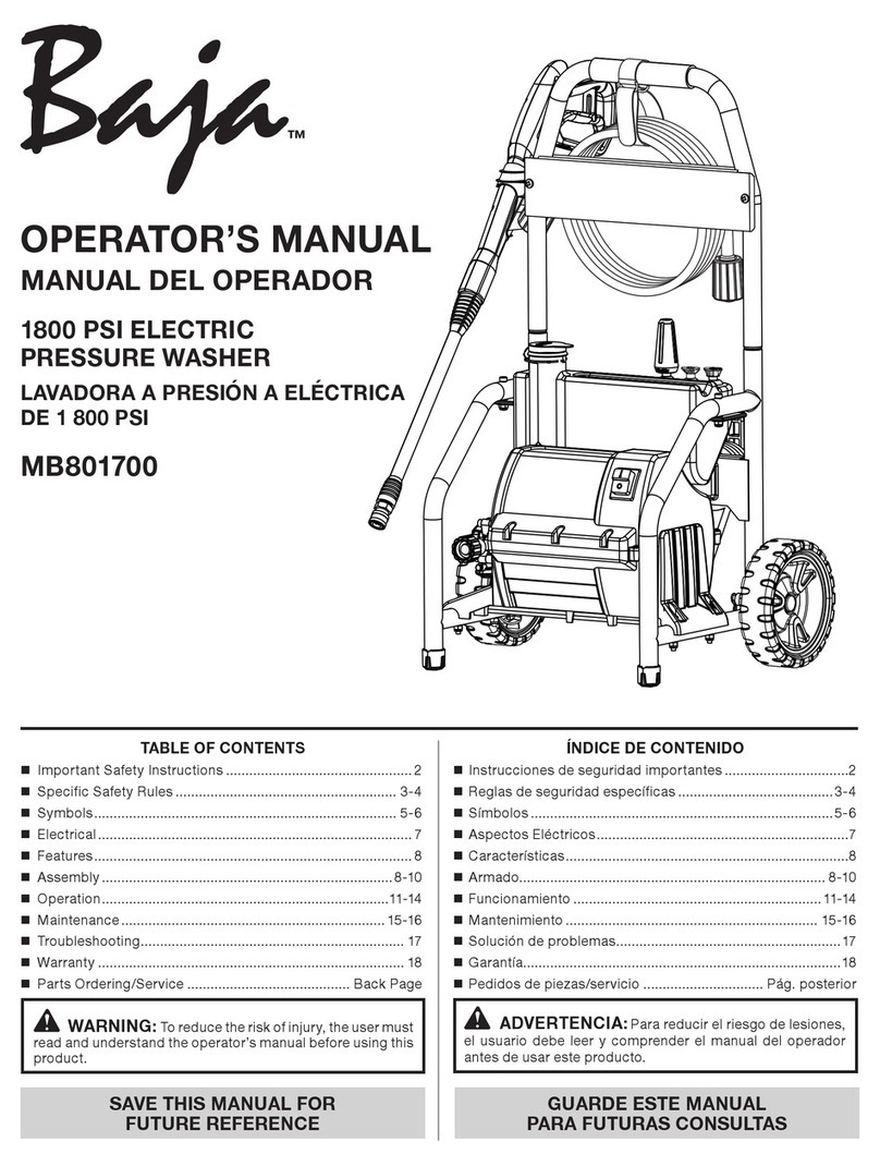 Baja MB801700 Operator's manual Baja MB801700 Operator's manual