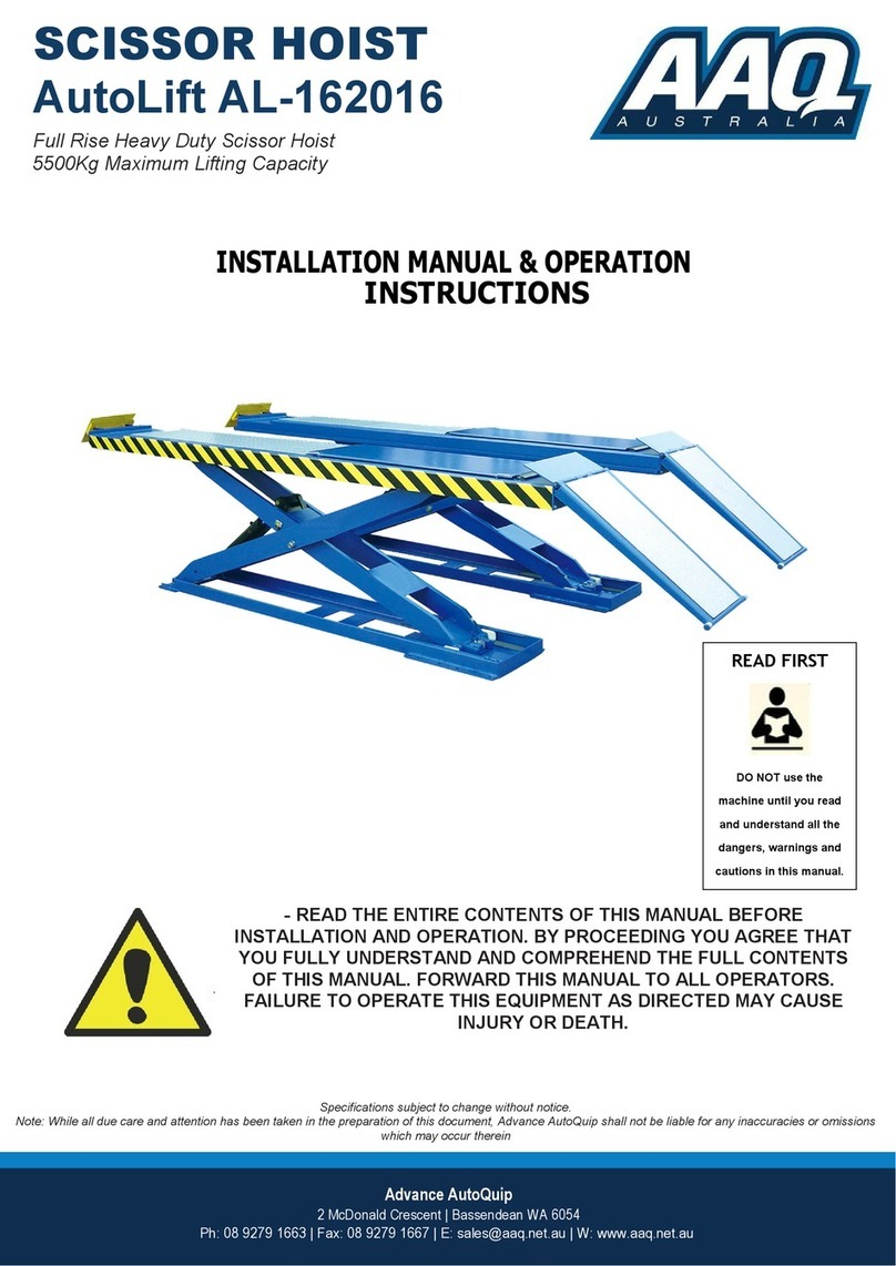 AAQ AutoLift AL-162016 User manual