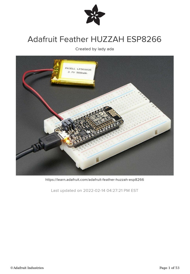 Adafruit Feather HUZZAH ESP8266 manual