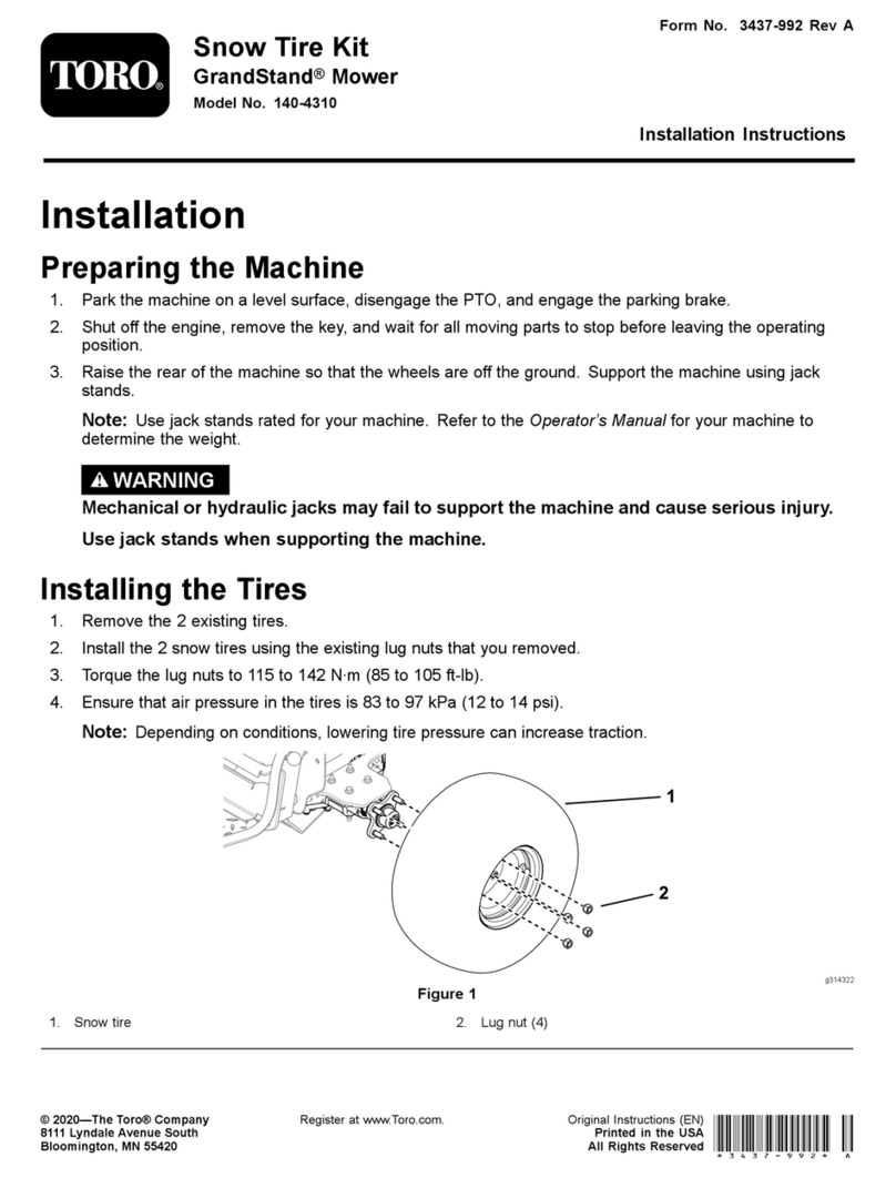 Toro 140-4310 installation instructions