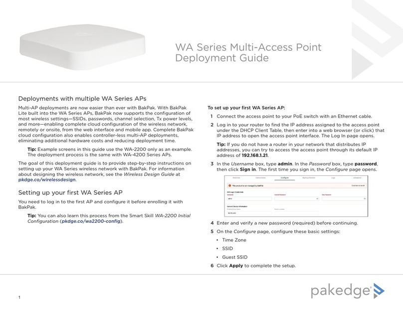 Pakedge WA Series Quick reference guide Pakedge WA Series Quick reference guide