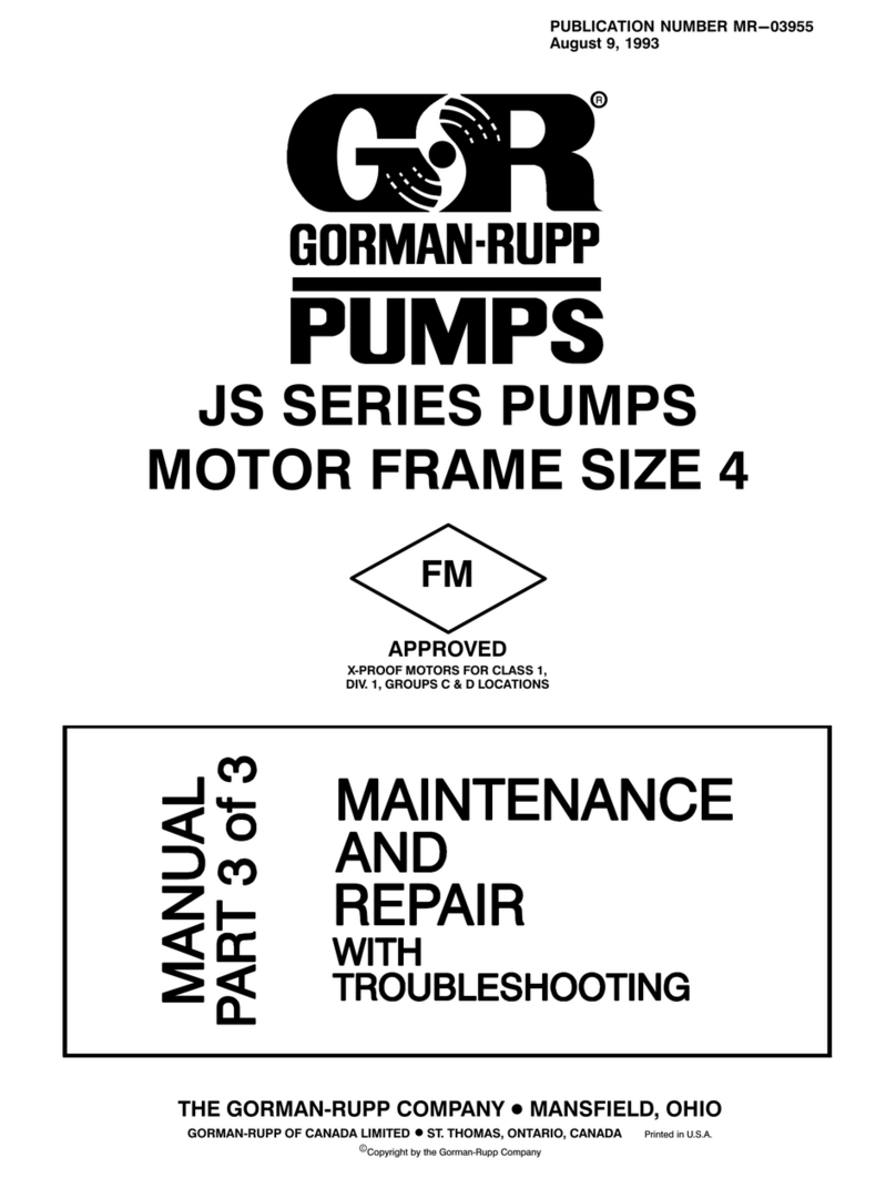 GORMAN-RUPP PUMPS JS Series MAINTENANCE AND REPAIR WITH TROUBLESHOOTING GORMAN-RUPP PUMPS JS Series MAINTENANCE AND REPAIR WITH TROUBLESHOOTING