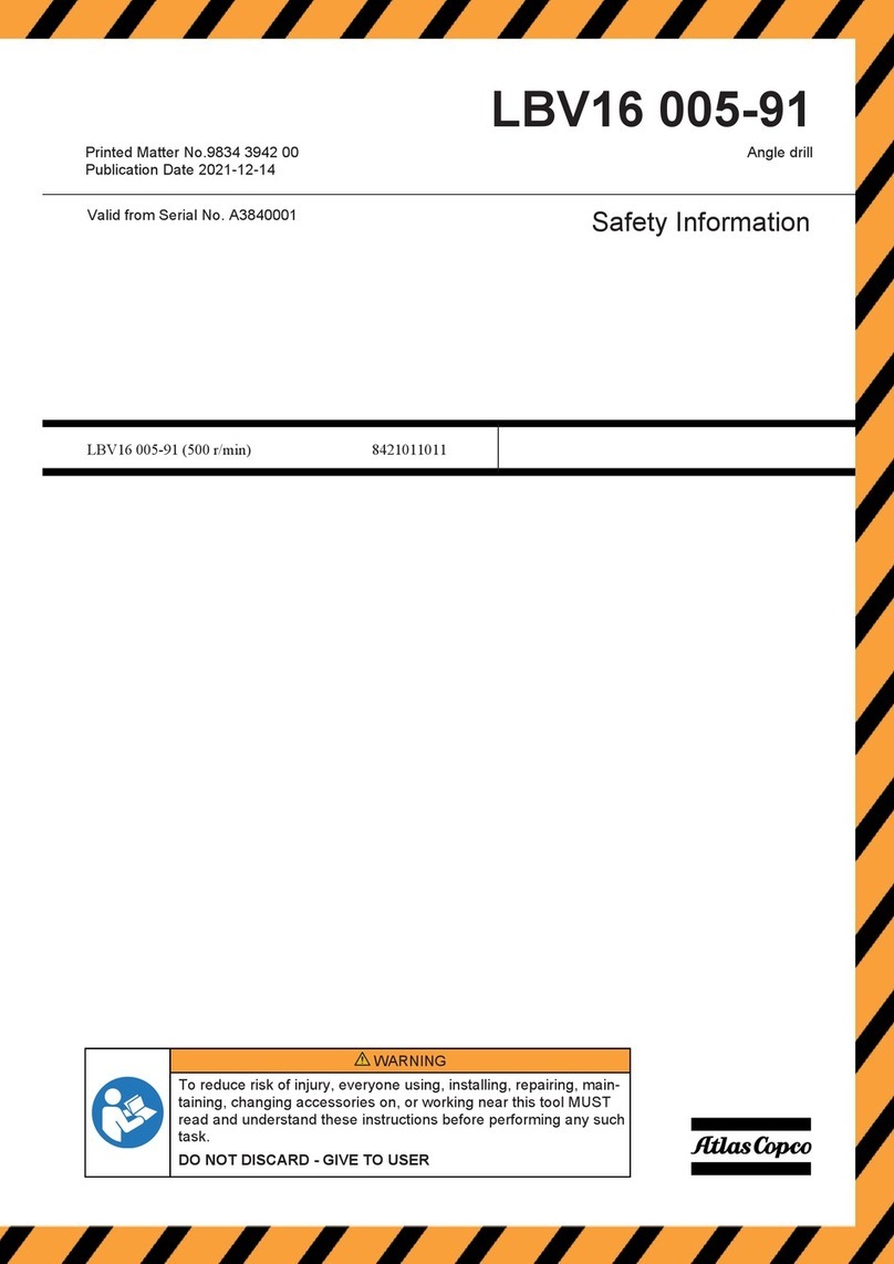 Atlas Copco LBV16 005-91 Safety information
