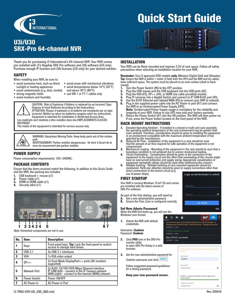 i3 International U3i quick start guide