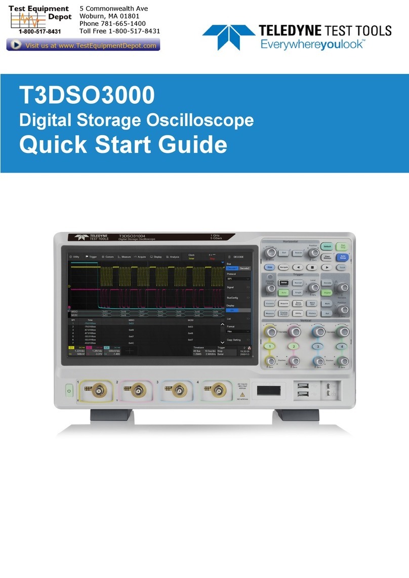 Teledyne T3DSO3000 quick start guide