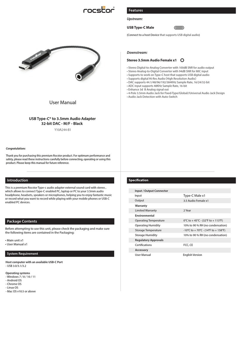 Rocstor Y10A244-B1 User manual