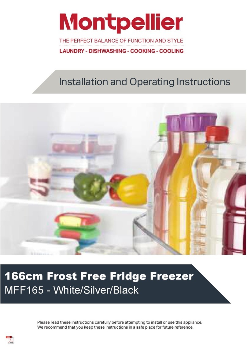 montpellier MFF165 Installation and operating instructions