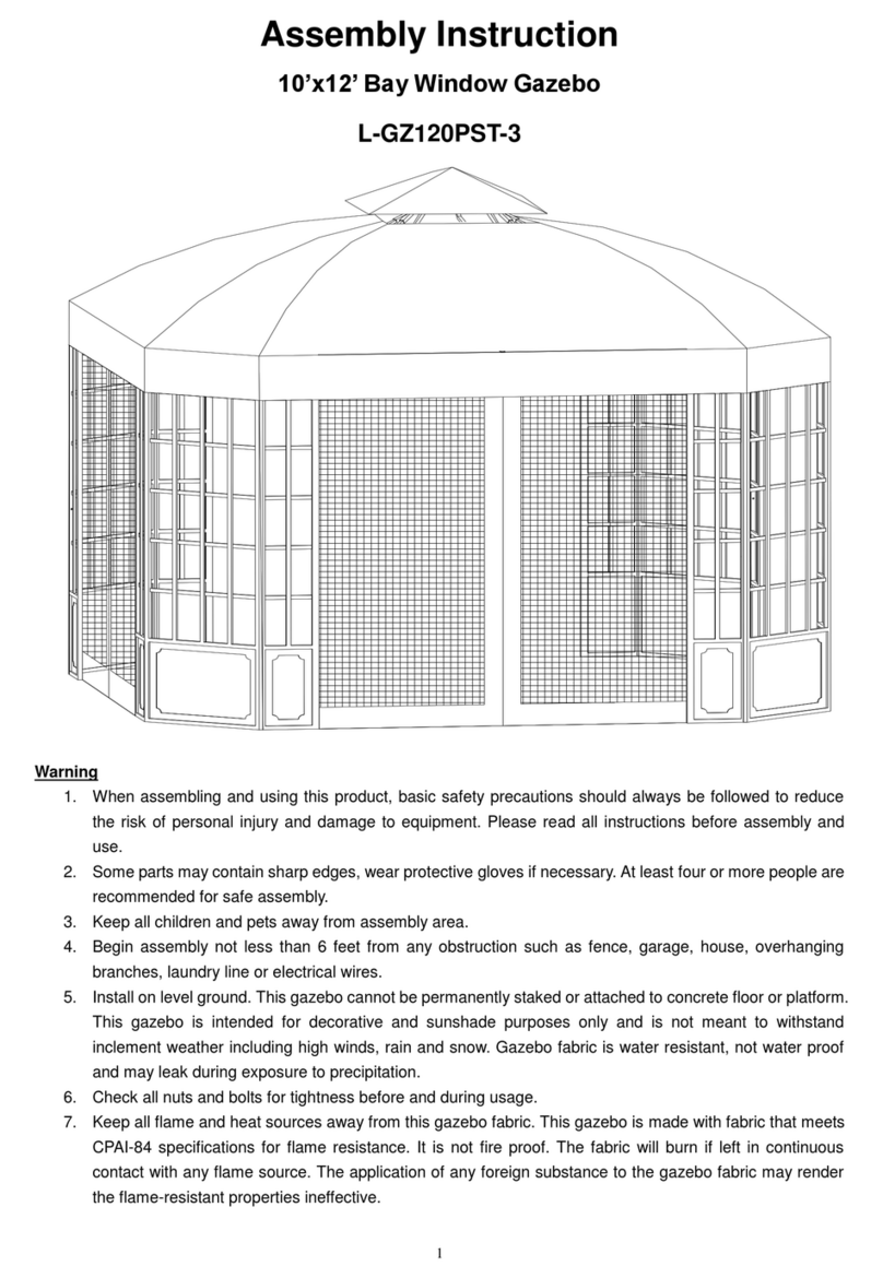 Sunjoy L-GZ120PST-3 User manual