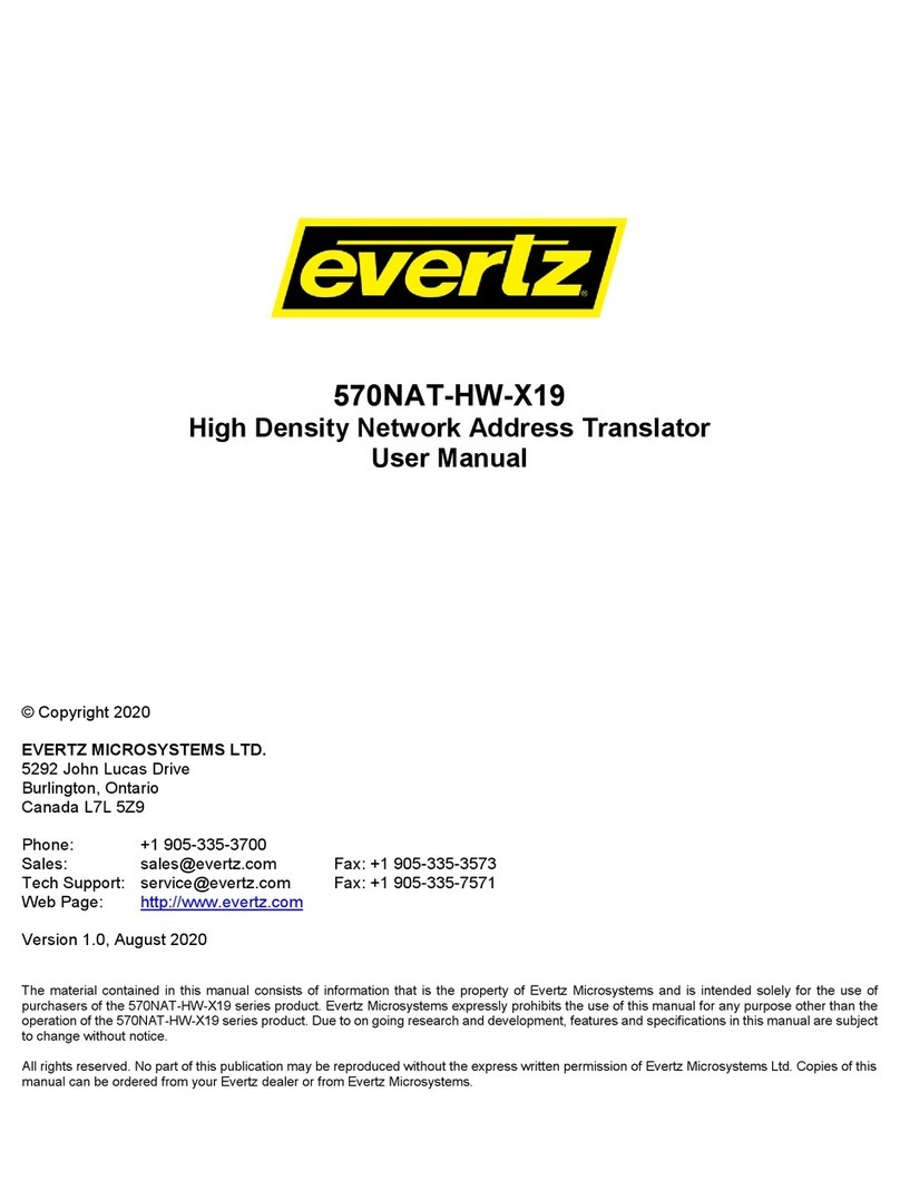 evertz 570NAT-HW-X19 user manual