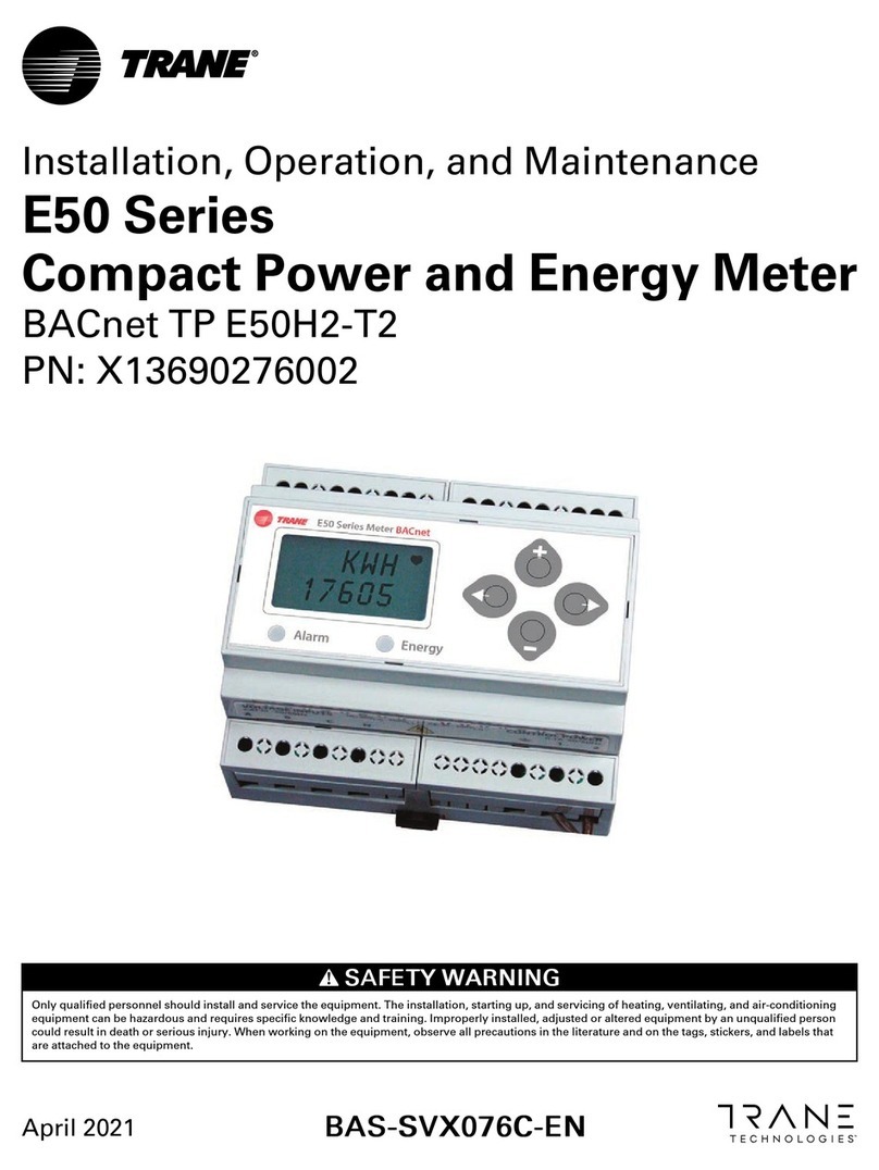 Trane E50 Series Installation, operation and maintenance