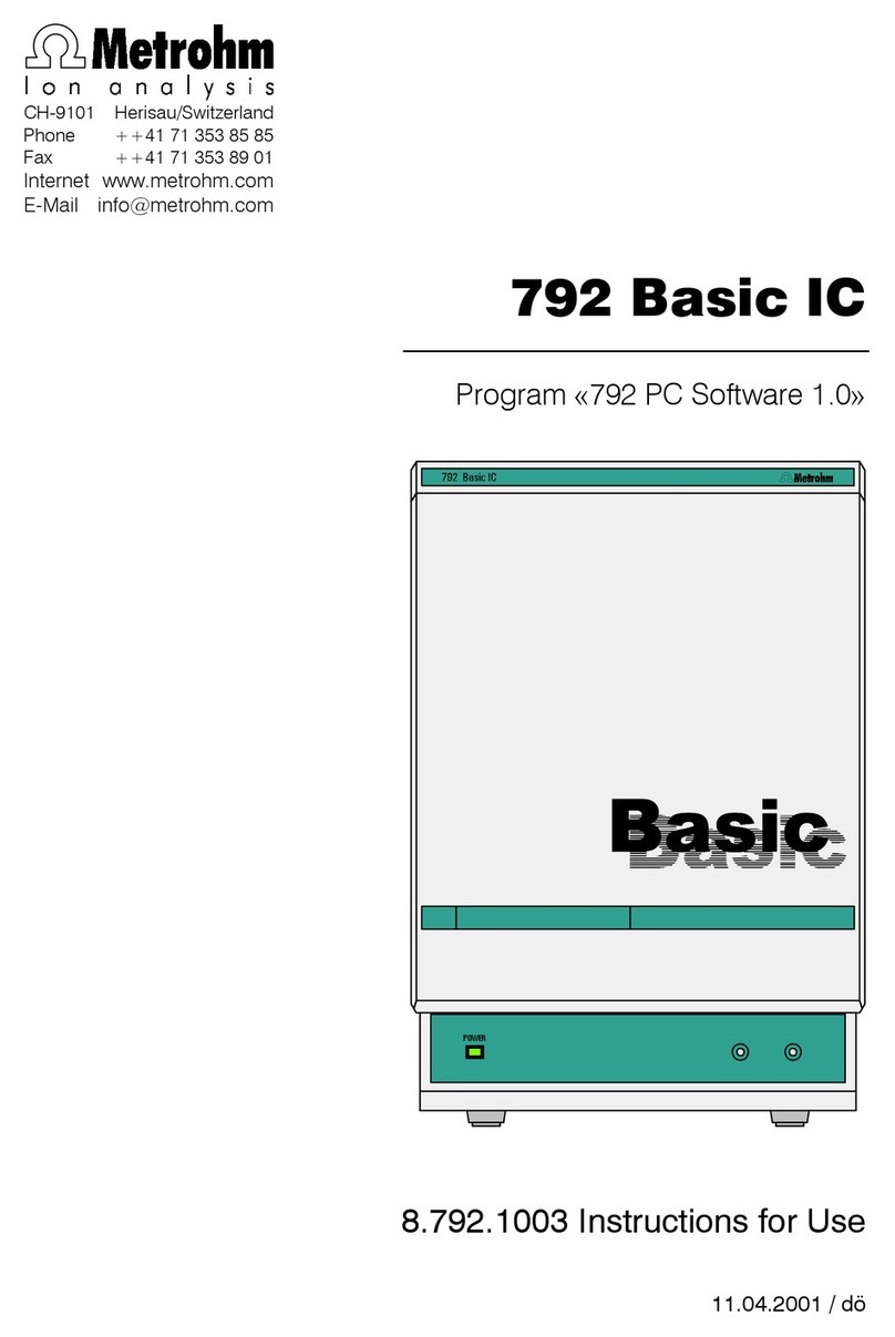 Metrohm 792 Basic IC Instructions for use